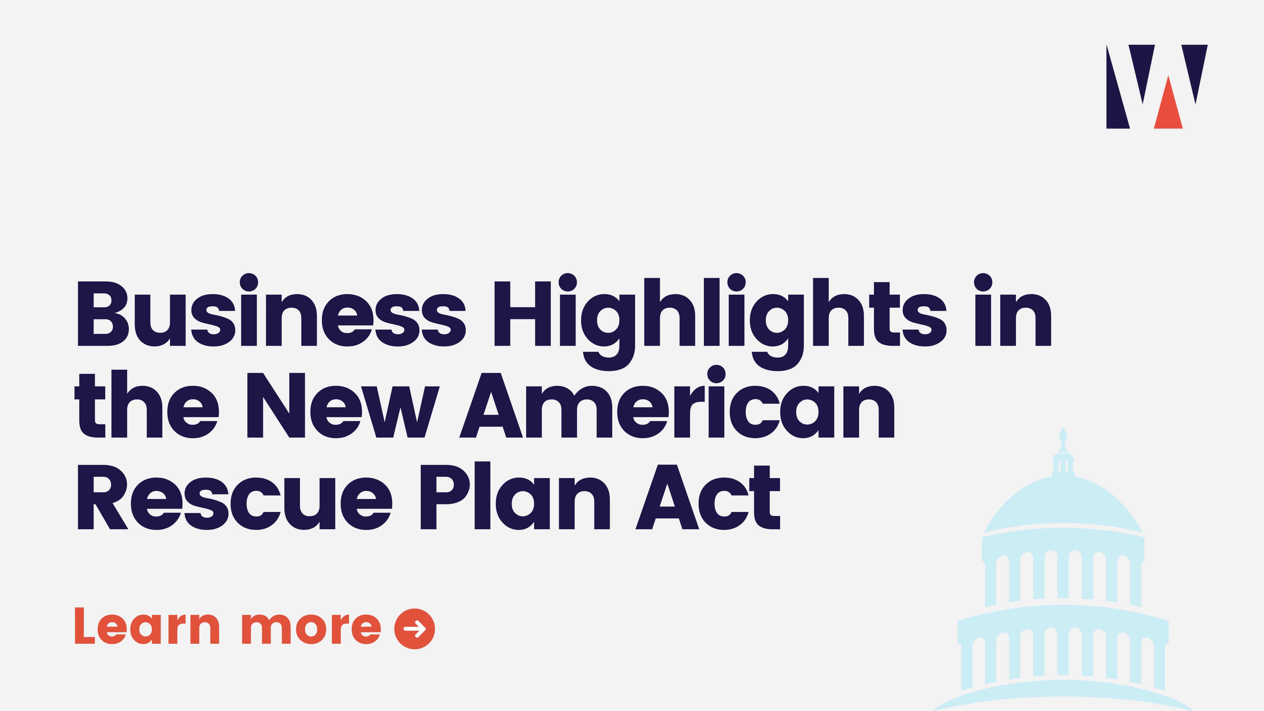 Business Highlights in the New American Rescue Plan Act